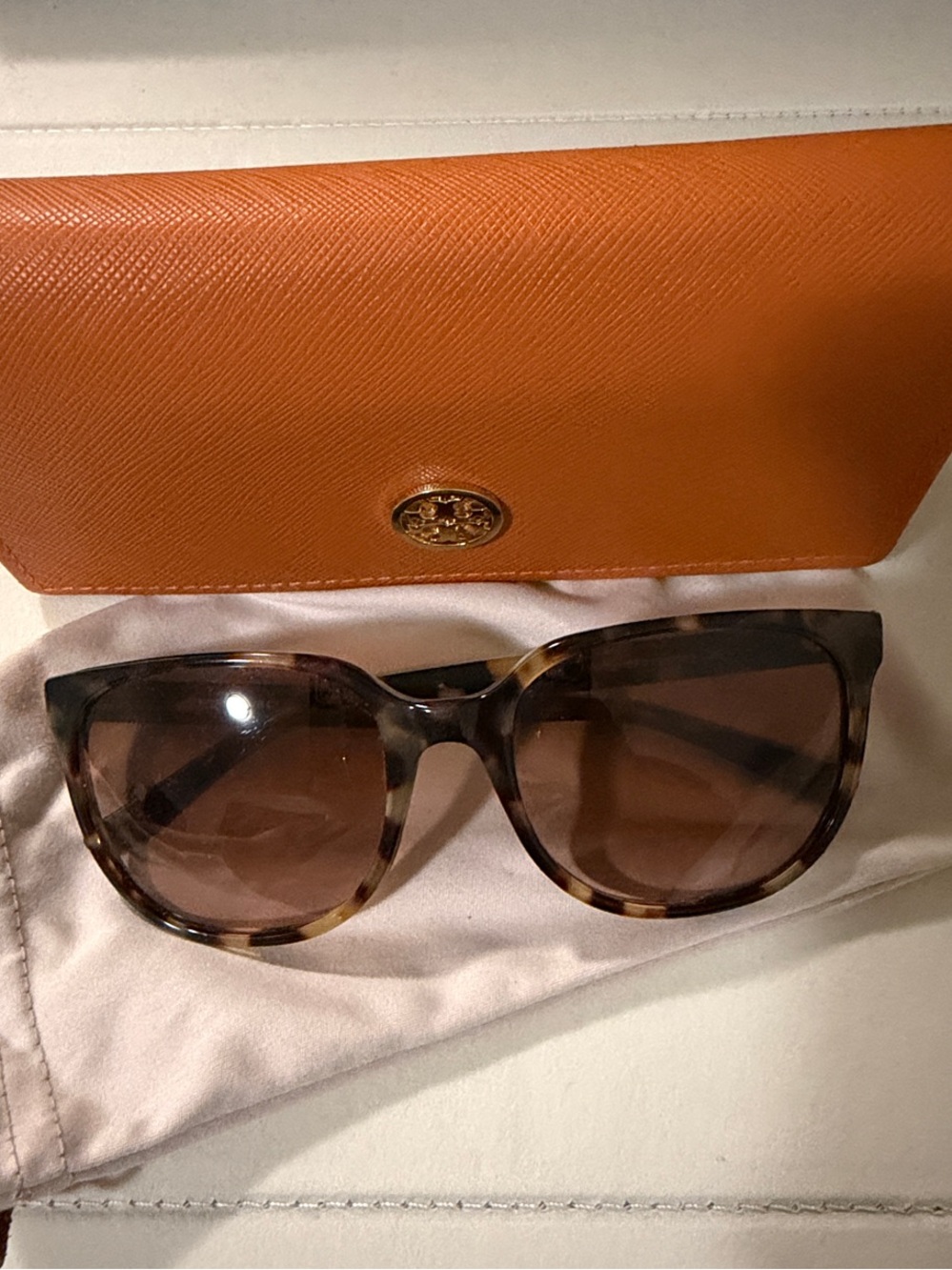 Tory Burch Tortoiseshell Sunglasses with Brown Lenses